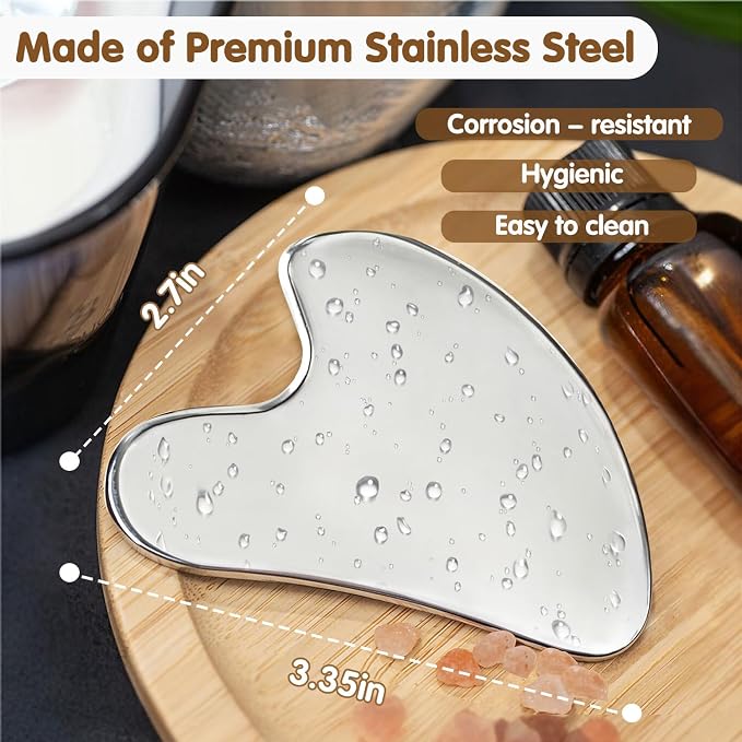 Flagest Stainless Steel Gua Sha Facial Tools - Image 2