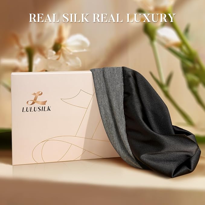 LULUSILK Mulberry Silk Lined Sleep Cap, No More Frizzy Tangled Hair, Stay On - Image 7