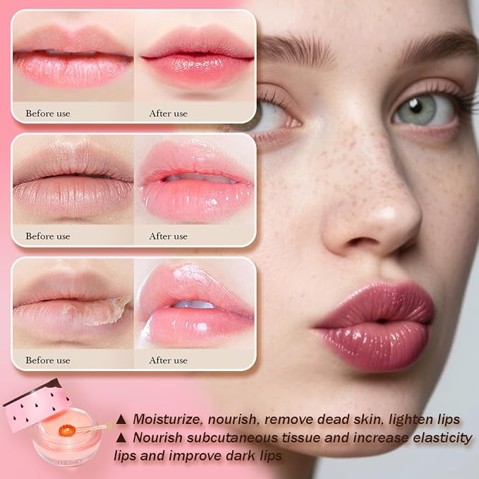 6 PCS Honey Lip Mask, Strawberry & Watermelon & Coconut & Cherry & Apple Lime - Image 5
