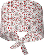 Adjustable Scrub Cap with Buttons & Sweatband, Working Hat with Elastic Tie Back - Image 9