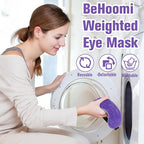BeHoomi Heated Eye Mask, Weighted Sleep Mask Warm Compress - Image 4