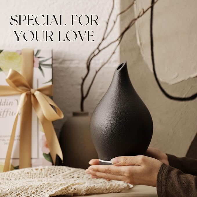 Porseme 150ml Essential Oil Diffuser Ceramic Color Changing Aroma Air Diffusers - Image 6