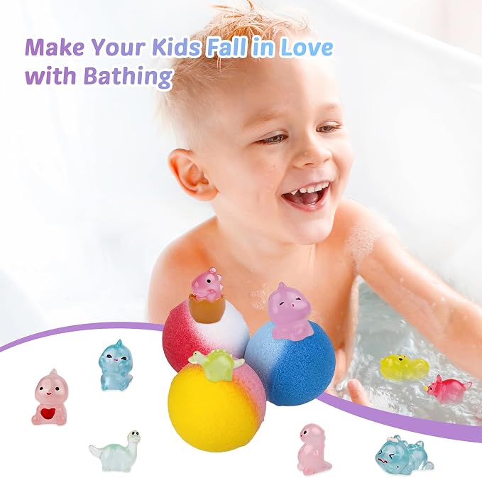 Bath Bombs for Kids, Handmade Organic Bubble Bath Ball Gift Set for Boys and - Image 4