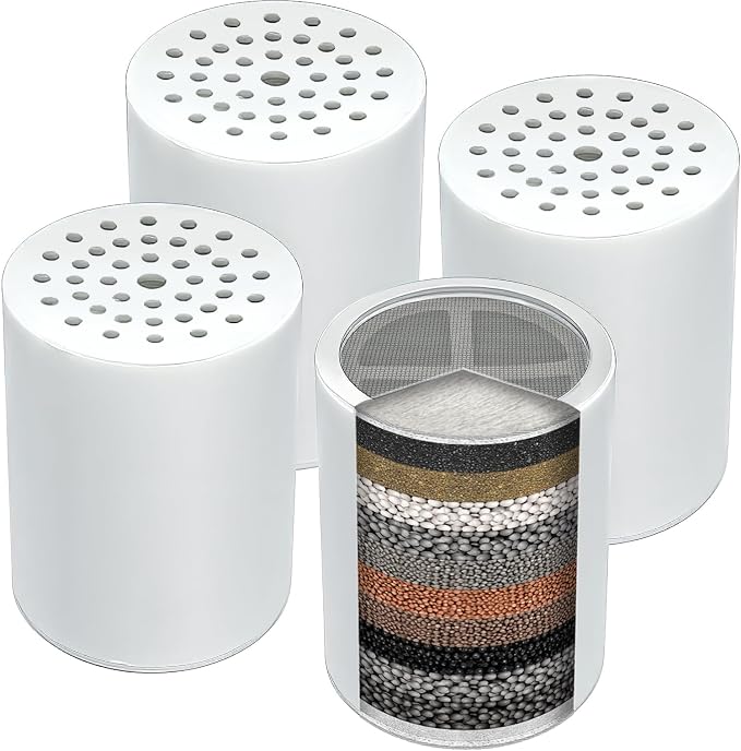 Casaheal 4 Pack 15 Stage Shower Filter Replacement Cartridge by CASAHEALforyourbetterlife