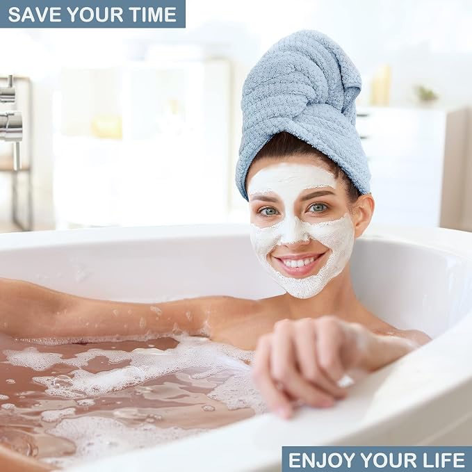 Large Microfiber Hair Towel Wrap - Image 7