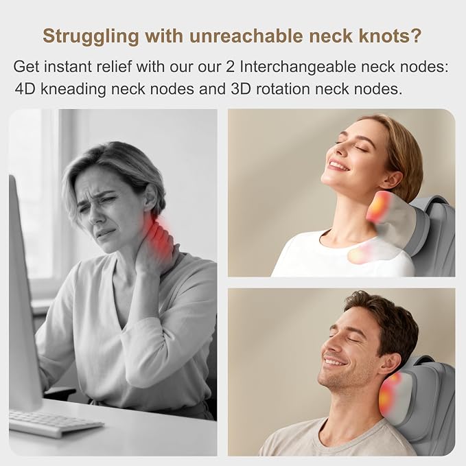 Rainwolf Shiatsu Neck and Back Massage Cushion - Image 3