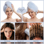 Hair Drying Towels, 19.7x31.5 inch Hair Towels - Image 5