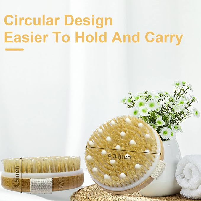Bamboo Dry Body Brushes, Dry Body Scrubber - Image 4