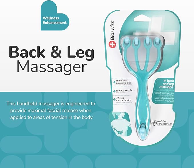 BioSwiss Claw Massage Roller, Handheld Muscle Massager - Image 2