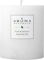 Aroma Naturals Patchouli and Frankincense Essential Oil White Scented Pillar by Aroma+Naturals