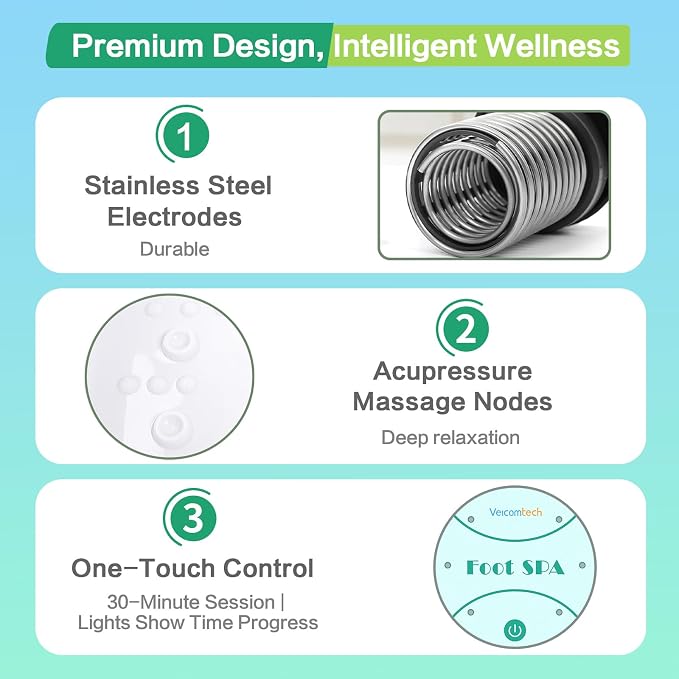Veicomtech Ionic Foot Bath Detox Machine, Portable Foot Detox Machine - Image 6
