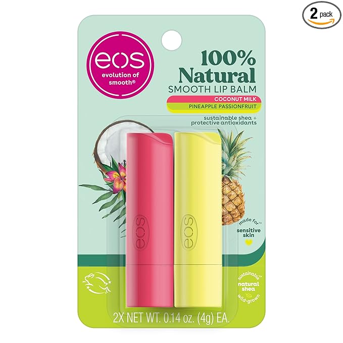 eos 100% Natural Lip Balm- Coconut Milk and Pineapple Passionfruit, All-Day by eosproducts