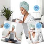 Microfiber Hair Drying Towel Wrap - Image 4