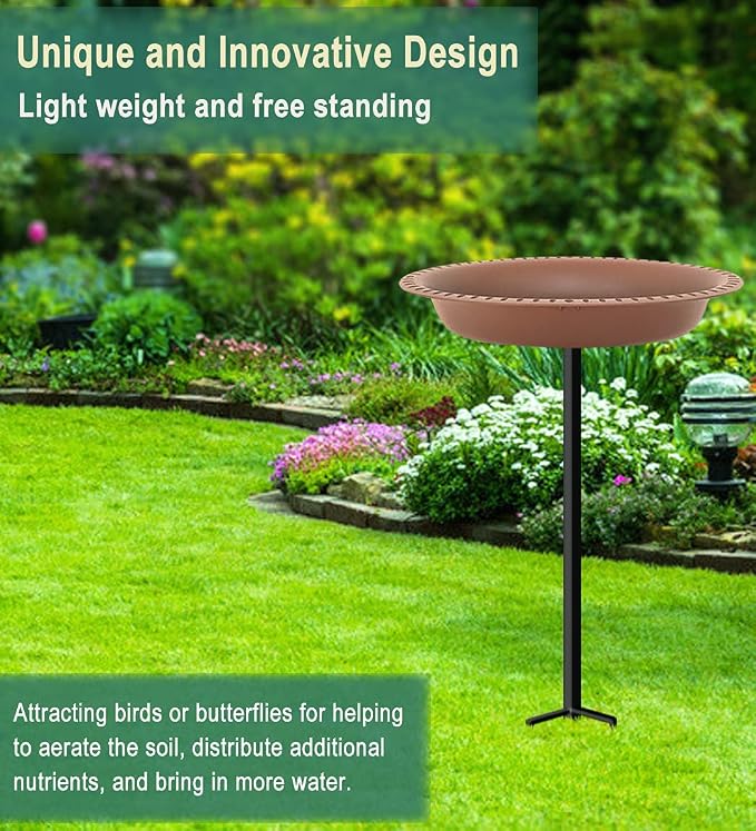 Garbuildman 28 inch Lightweight Birdbaths Antique Decoration Detachable - Image 5