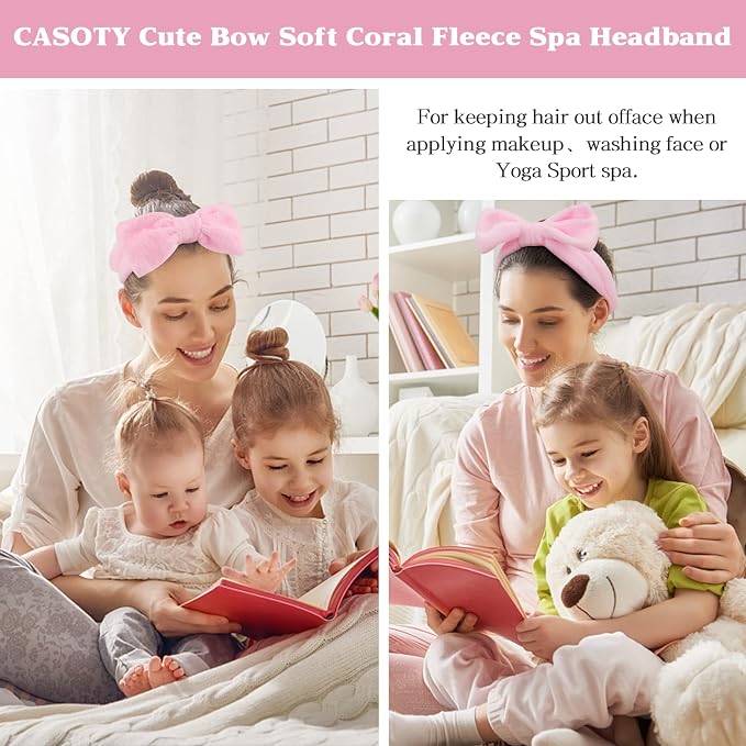 Casoty Pink 6 Pcs Spa Headband, Hair Band - Image 7