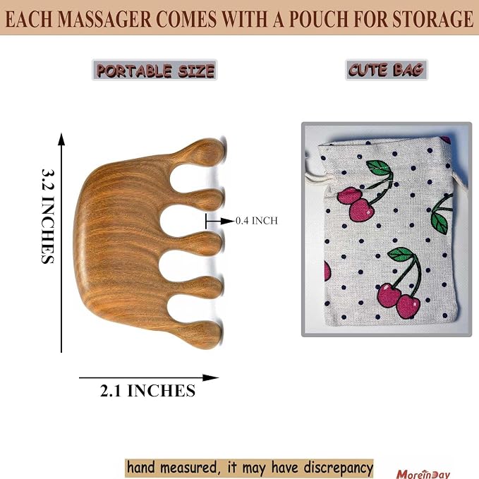 Wooden Scalp Massager Comb, Loc Comb - Image 2
