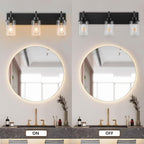 GoYeel Vanity Lighting Fixtures, Matte Black Bathroom Light Fixtures 3-Light - Image 4