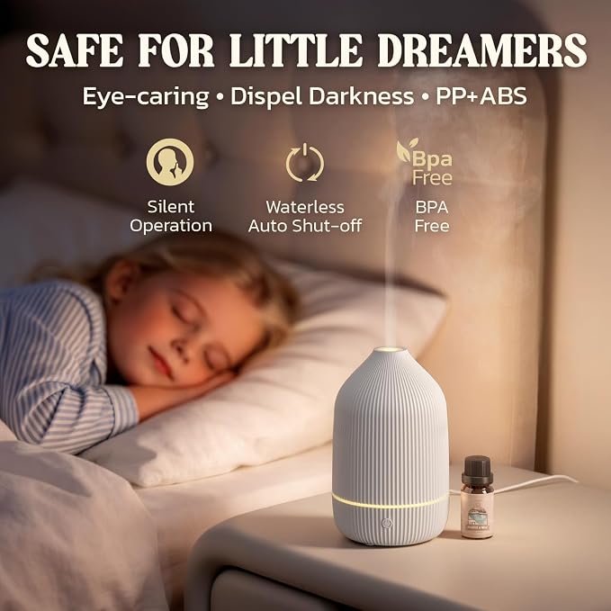 Essential Oil Diffuser, 100ml Aromatherapy Diffuser, Mini Ultrasonic Diffuser - Image 5