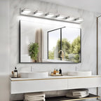 SineRise LED Modern Bathroom Vanity Light Fixtures, Brushed Nickel Modern - Image 8