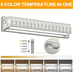 ZUZITO Crystal Vanity Lights for Bathroom 18W LED Bathroom Light Bar Modern - Image 3