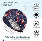2 Pack Satin Lined Bouffant Scrub Caps - Image 2