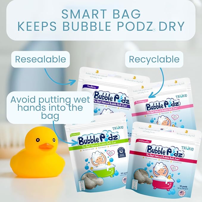 TruKid Bubble Podz Bubble Bath for Kids, & Babies, Tear Free Gentle & - Image 7