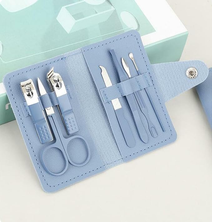 Manicure Set, 7 in 1 Professional Nail Clippers Scissors Pedicure Kit, - Image 8