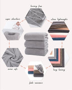 Lumimi Towels 3 Piece Very Soft Microfiber Bath Towel Set Super Absorbent Light - Image 4