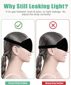 BeeVines 2 Pack 3D Contoured Sleep Mask Sleeping Eye Masks - Image 8