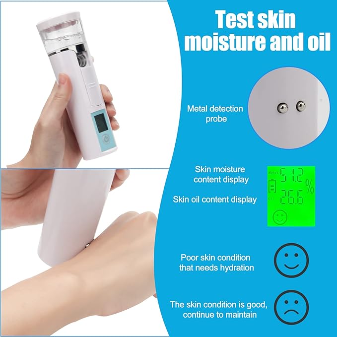 Nano Facial Mister, Mini Facial Steamer, Handy Moisturizing Mist Sprayer - Image 3