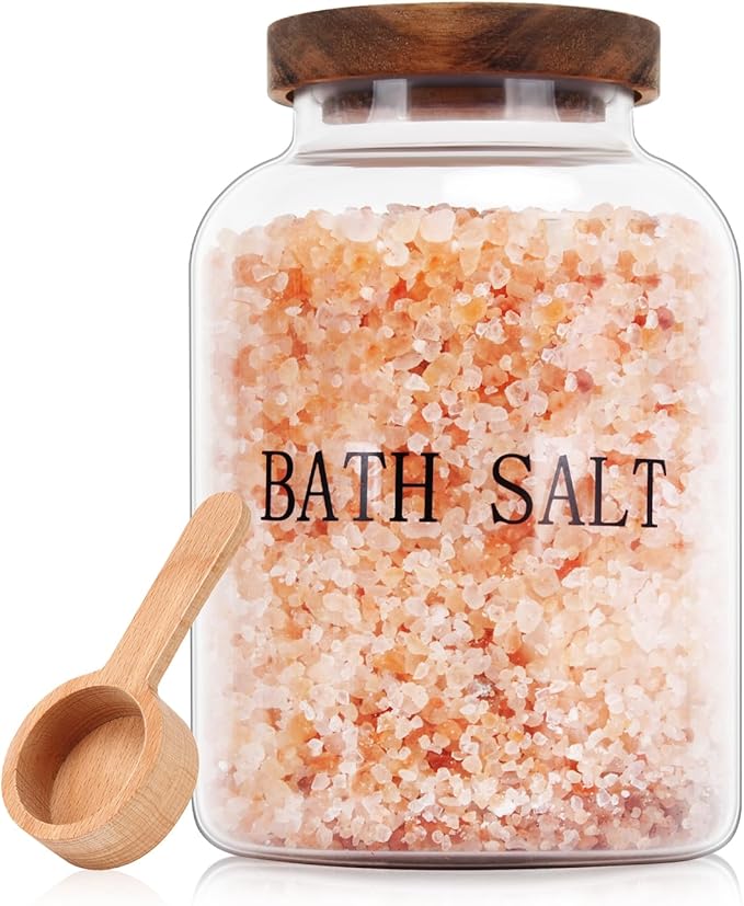 BKYFPQ 74 oz Glass Bath Salts Jar, Bath Salt Container by BKYFPQ