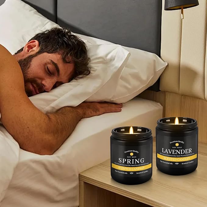 YOROXRG 9Pack Candles for Home Scented, Aromatherapy Candles Gifts Set for Men - Image 4