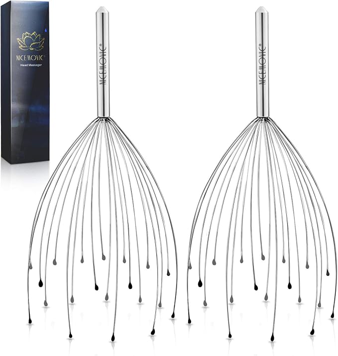 NICEMOVIC 2 Pack Head Scalp Massager, Stocking Stuffers Stress Relief Gifts by NICEMOVIC