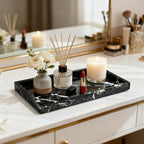Pure Natural Marble Tray for Bathroom, Sink. Cosmetics, toiletries, etc. can be - Image 6