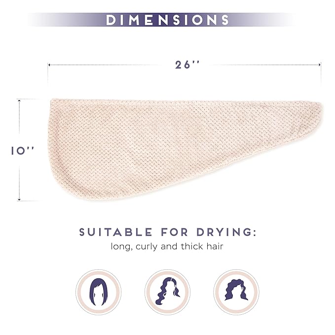 SimpleField 2 Pack Microfiber Hair Towel Wrap - Image 5