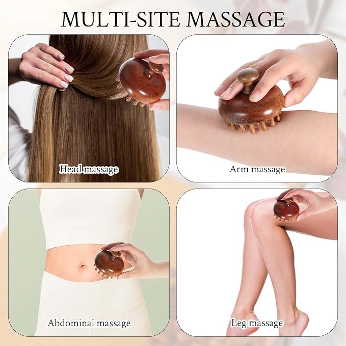 Wooden Scalp Massager & Hair Scrubber - Image 4