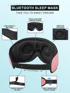 LC-dolida Sleep Headphones, Sleep Mask Bluetooth Wireless Music Eye Mask - Image 8