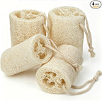 pisdoplop Natural Loofah Exfoliating Body Sponge Scrubber, 4 inch-Long Organic by pisdoplop