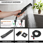 Midanya Shower System with Tub Spout, Bathtub Shower Faucet Set with Square - Image 7