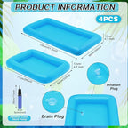 Leitee 4 Pcs Inflatable Ice Serving Bars Buffet Serving Tray Drink Cooler - Image 2