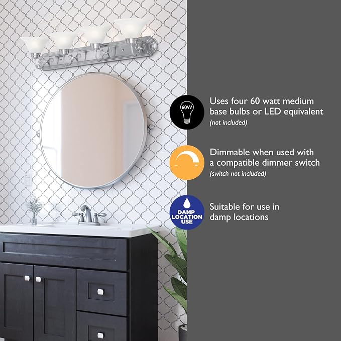 Design House 519215 Millbridge Vanity Light Dimmable - Image 5
