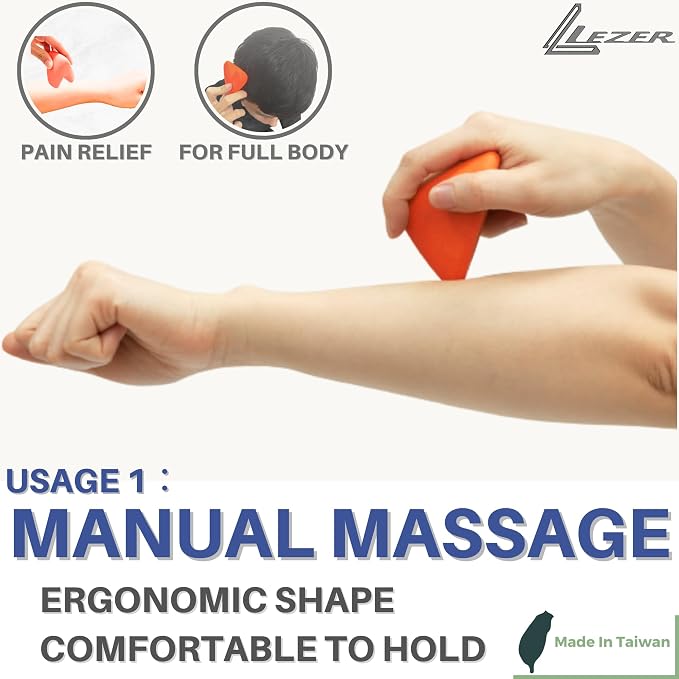 LEZER Trigger Massage Point, Manual Massage Ball, Hip Hook, Muscle Knot Release - Image 3
