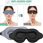 BeeVines Sleep Mask, 2 Pack 3D Contoured Sleeping Eye Masks - Image 3