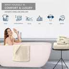 Extra Large Bath Towel Set of 4, Oversized Bath Sheet Super Soft Highly - Image 6
