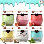 6 PCS Bee Lip Balm Honey Pot Set, Moisturizing Propolis Mask, Hydrating by Charm+Kiss