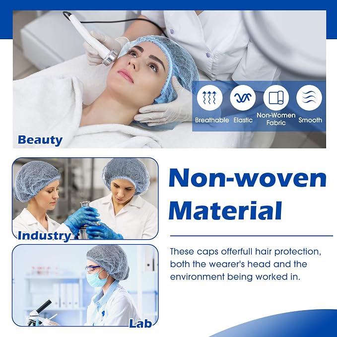 Yahenda 2000 Pcs Disposable Hair Nets Bulk 21 Inch Non Woven Bouffant Caps - Image 6