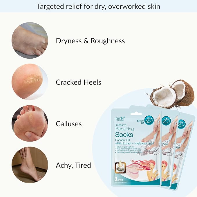 Epielle Intensive Repairing Foot Mask 6 Pairs, Soften - Image 4