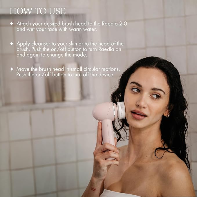 Vanity Planet Facial Cleansing Brush Replacement Heads, Raedia 2.0-3 - Image 5