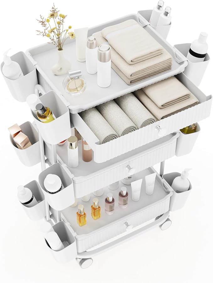 3 Tier Drawer Shelf Beauty Cart - Image 9