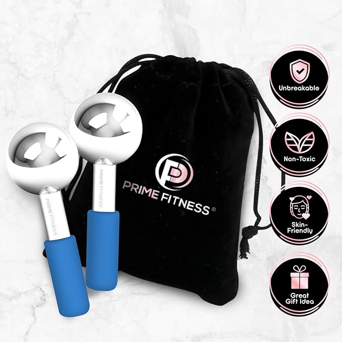 Ice Globes for Facials | Unbreakable Steel Cooling Roller | Cryo Sticks for - Image 5